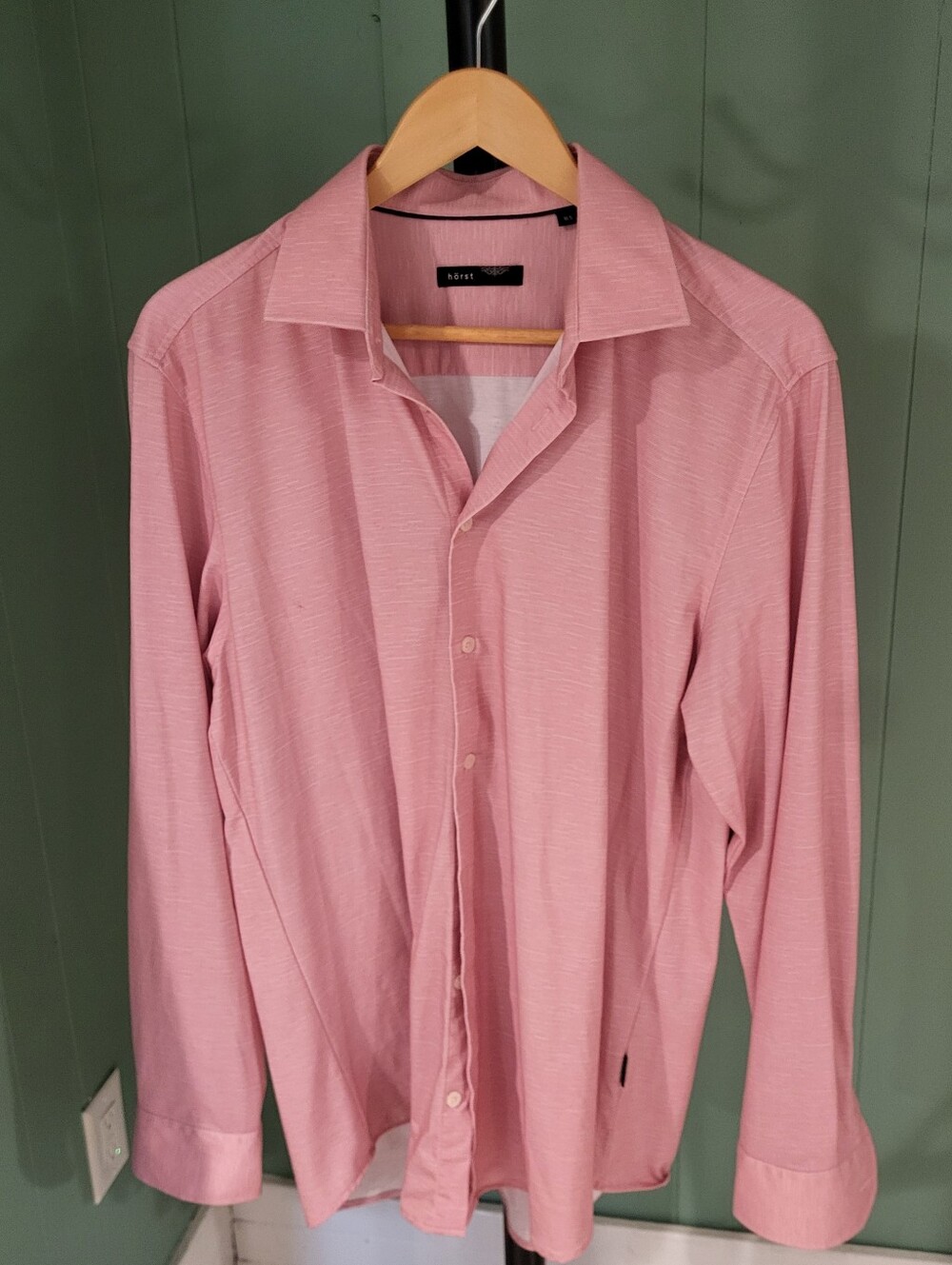 Horst Men's Light Pink Long-Sleeve Dress Shirt, Avant Garde, Fashion Forward